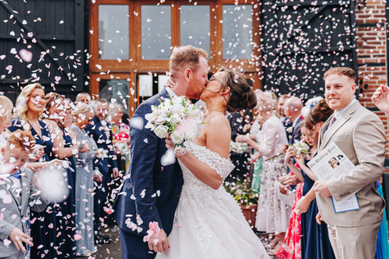 The Hundred House wedding confetti by Georgia Anne Photography a West Midlands Wedding Photographer